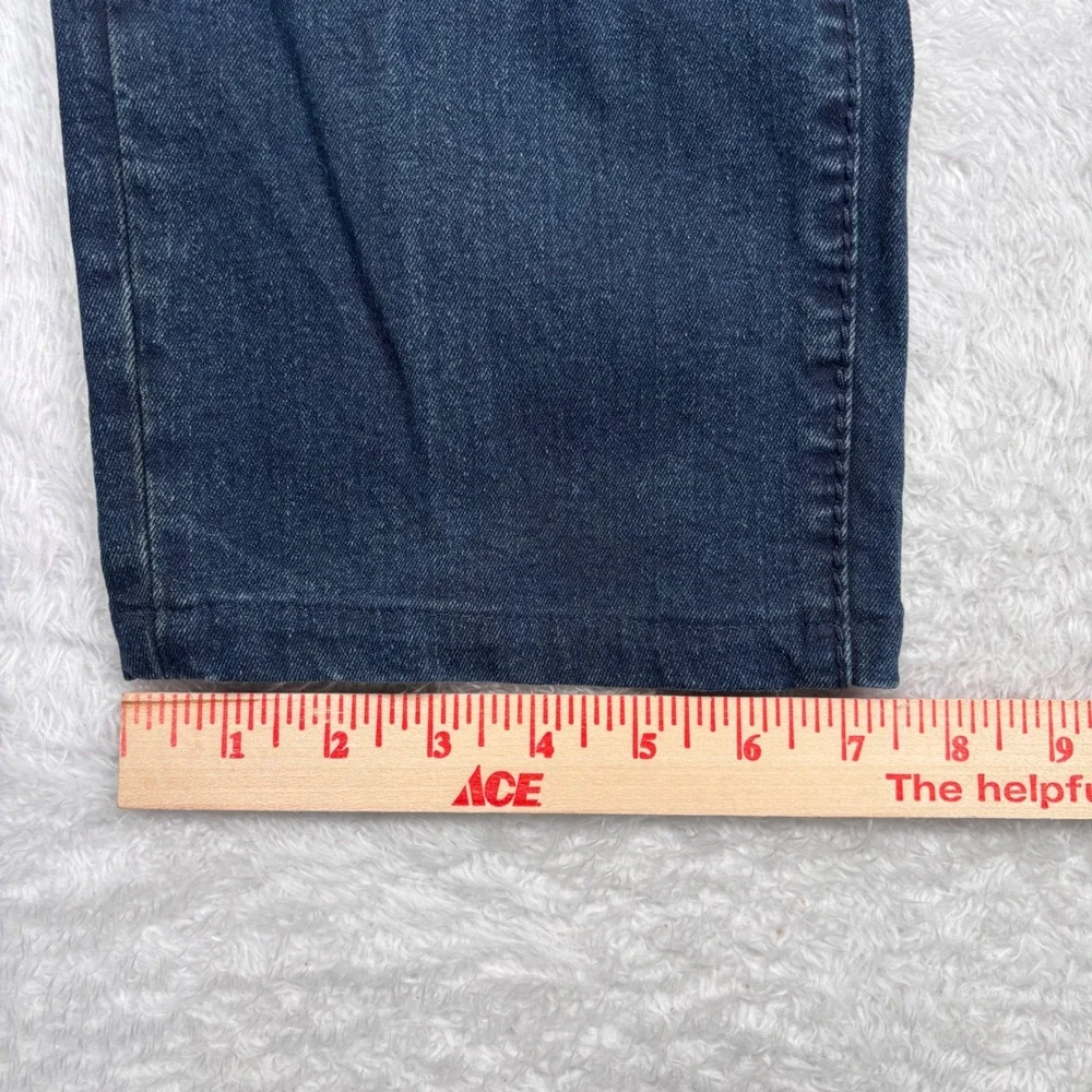 True Religion Jeans Geno‎ Relaxed Slim Mens 40x28 Dark Wash Big T Flap Pocket